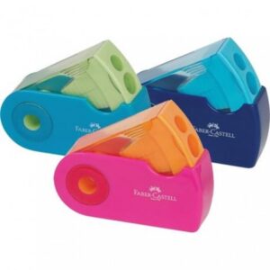 Ξύστρα Faber Castell Sleeve Διπλή Δίχρωμη 2019 182704